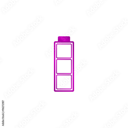 Battery icon. Flat design style.