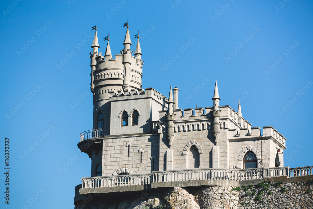 The old castle on a cliff.