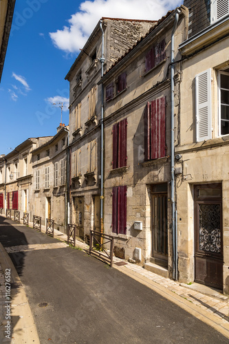 Cognac, France. Ancient buildings in the old town