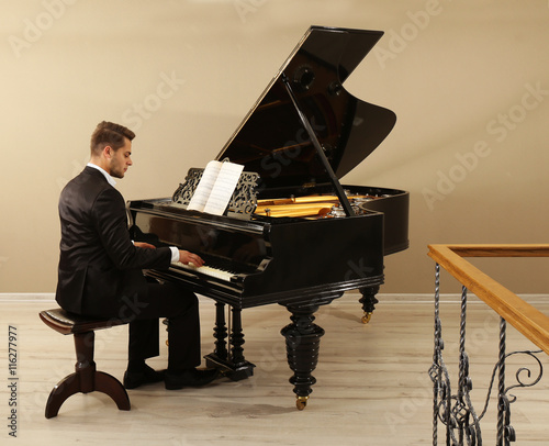 Musician playing piano