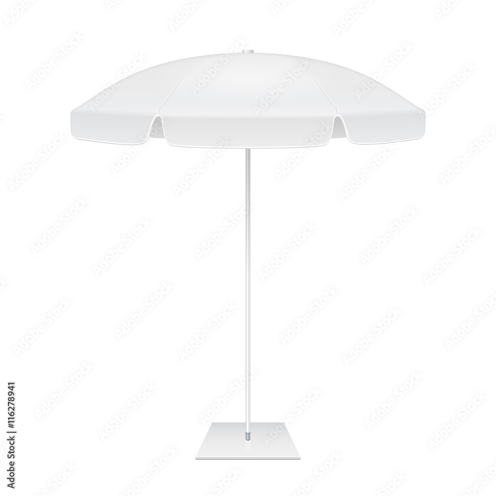 Promotional Square Advertising Outdoor Garden White Umbrella Parasol. Mock  Up, Template. Illustration Isolated On White Background. Ready For Your  Design. Product Packing. Vector EPS10 Stock Vector | Adobe Stock