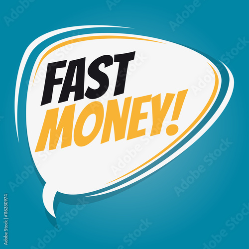 fast money vector speech balloon