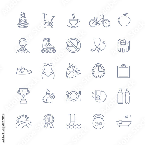 Sport and healthy life icons