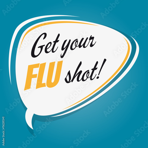 get your flu shot speech balloon