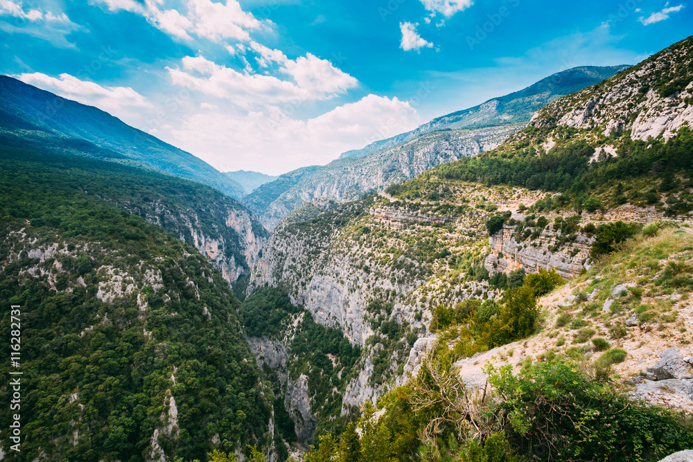 Beautiful Mountains Landscape Of The Gorges Du Verdon In South-eastern France