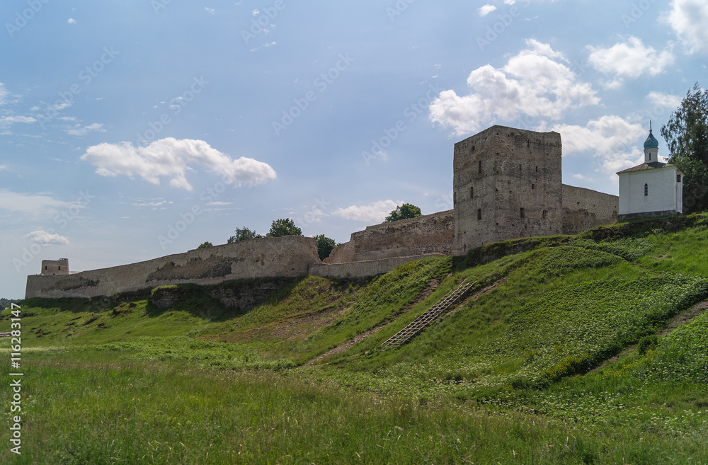 A view of the Izborsk fortress, Pskov region,Russia.