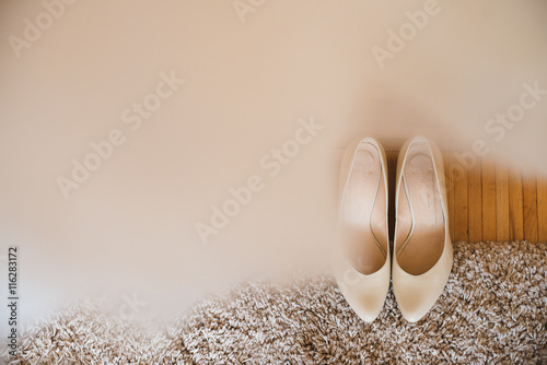 White wedding shoes for women photo