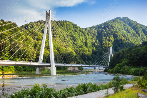 bridge on the road from Sochi to Krasnaya Polyana to Olympic ven photo