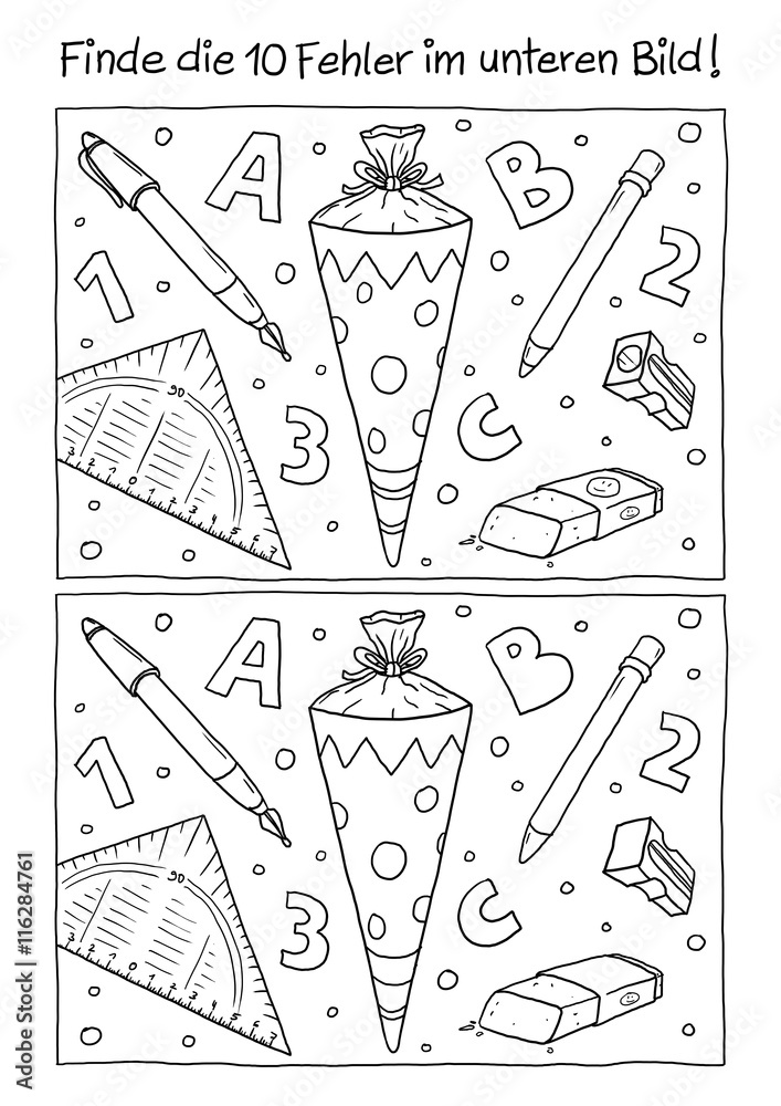 Fehlerbild Schultüte Stock Illustration | Adobe Stock