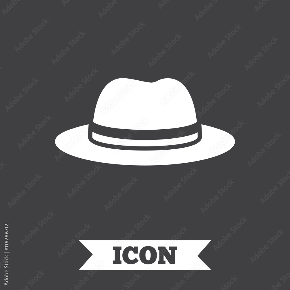 Top hat sign icon. Classic headdress symbol. Top hat sign icon. Classic headdress symbol.