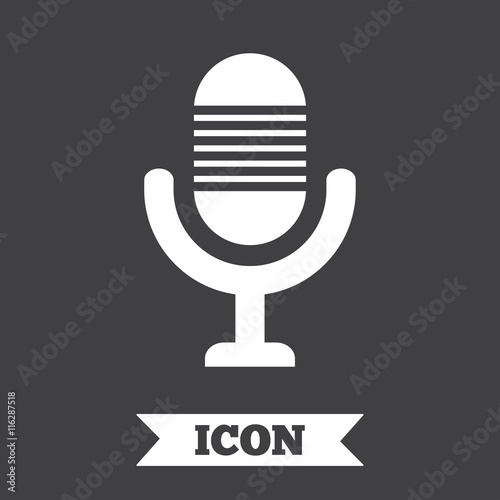 Microphone icon. Speaker symbol. Live music sign.