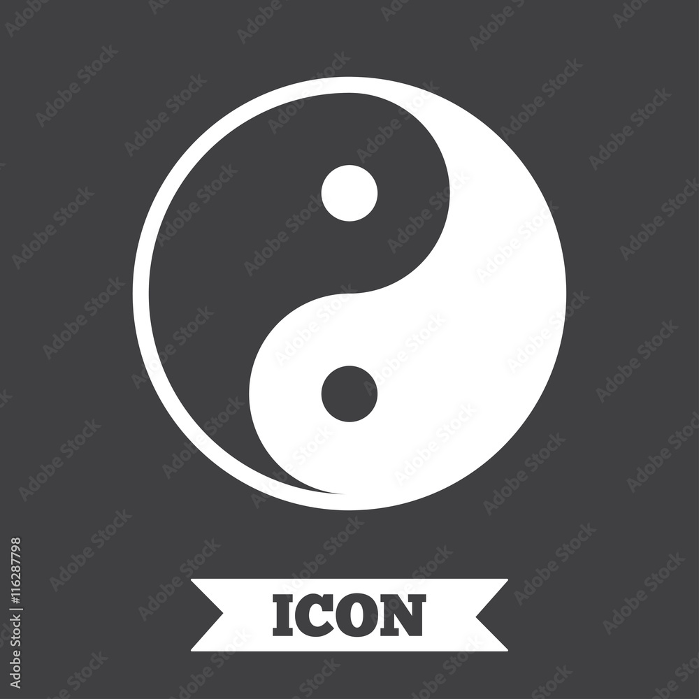 Ying yang sign icon. Harmony and balance symbol. Ying yang sign icon. Harmony and balance symbol.