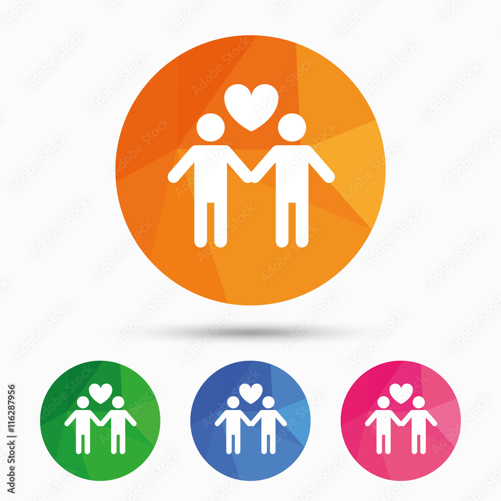 Couple sign icon. Male love male. Gays. Couple sign icon. Male love male. Gays.