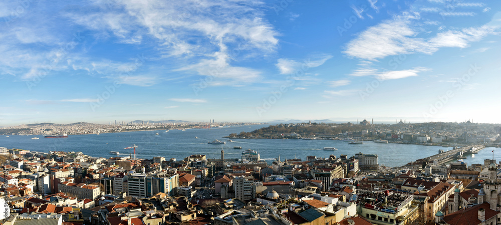panoramic view of Istanbul bosphorus