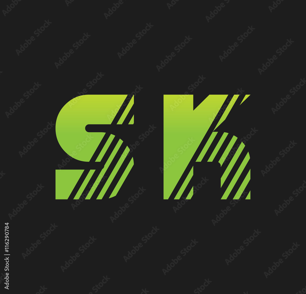 sk initial green with strip sk initial green with strip