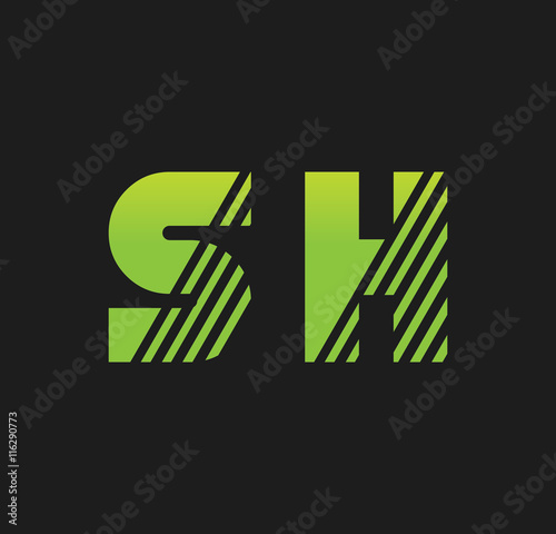 sh initial green with strip