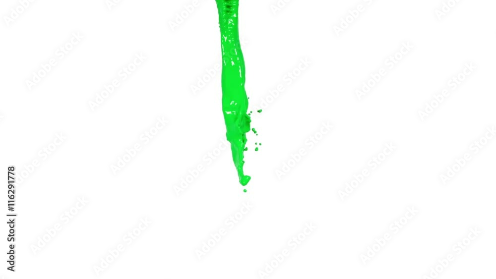 flying blue fluid stream in slow motion