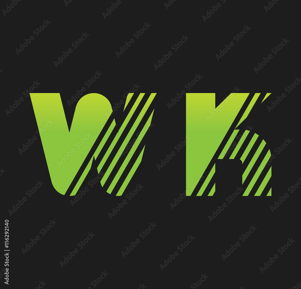 wk initial green with strip wk initial green with strip