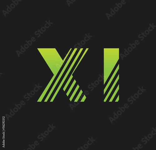 xi initial green with strip