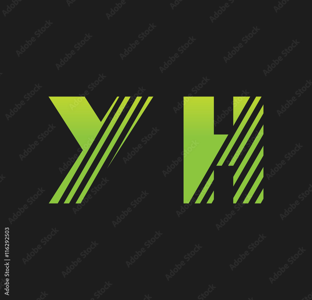 yh initial green with strip yh initial green with strip