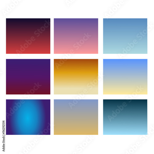 Set of Color Sky Background