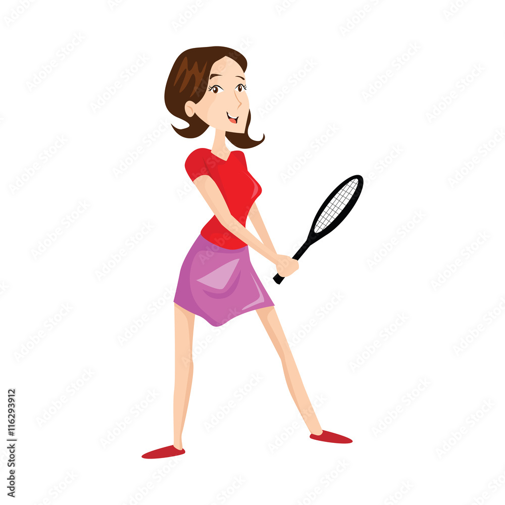 Tennis Player Vector Illustration Tennis Player Vector Illustration