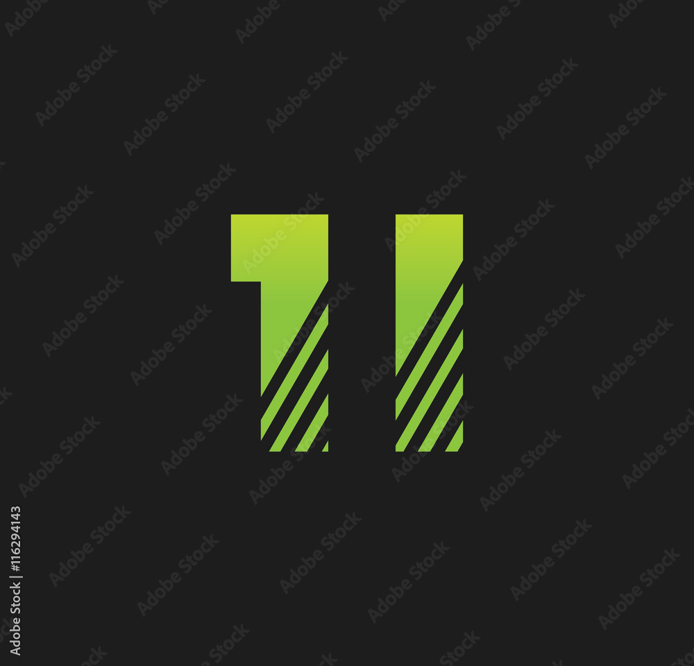 1i initial green with strip 1i initial green with strip