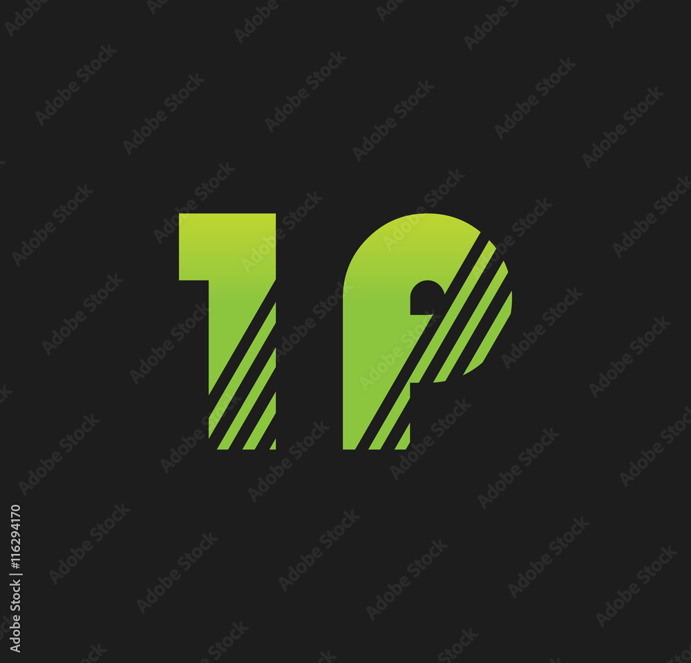 1p initial green with strip 1p initial green with strip