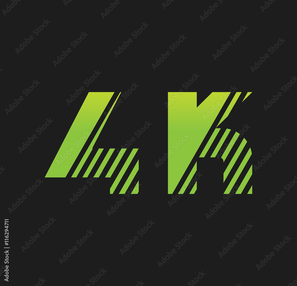 4k initial green with strip 4k initial green with strip