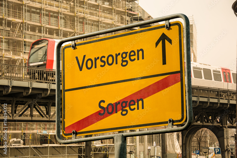 Obraz premium Schild 113 - Vorsorgen