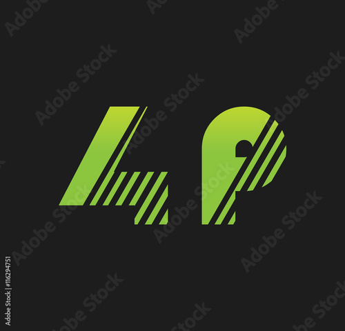 4p initial green with strip