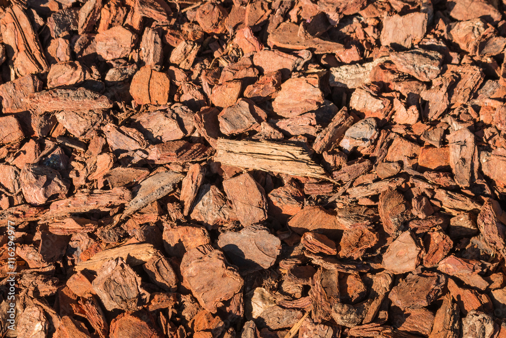 closeup of bark chips mulching closeup of bark chips mulching