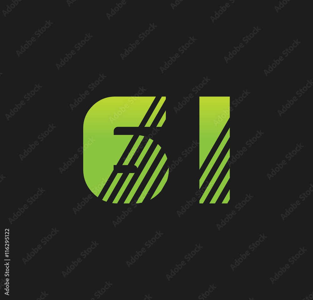 6i initial green with strip 6i initial green with strip