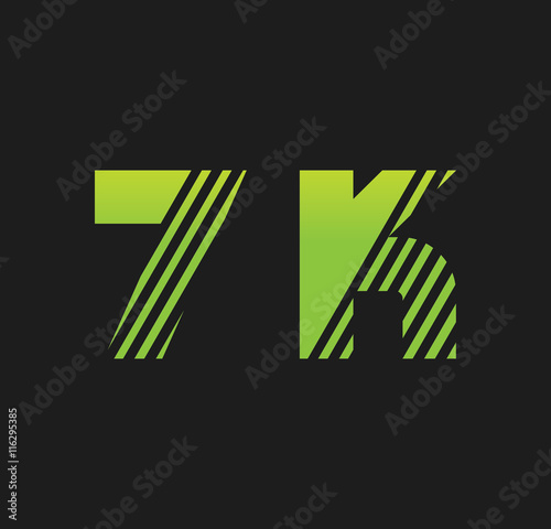 7k initial green with strip