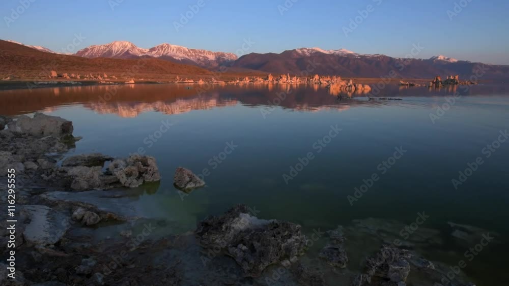 Sunrise at Mono Lake Sierra Nevada range in the background California Landscape USA