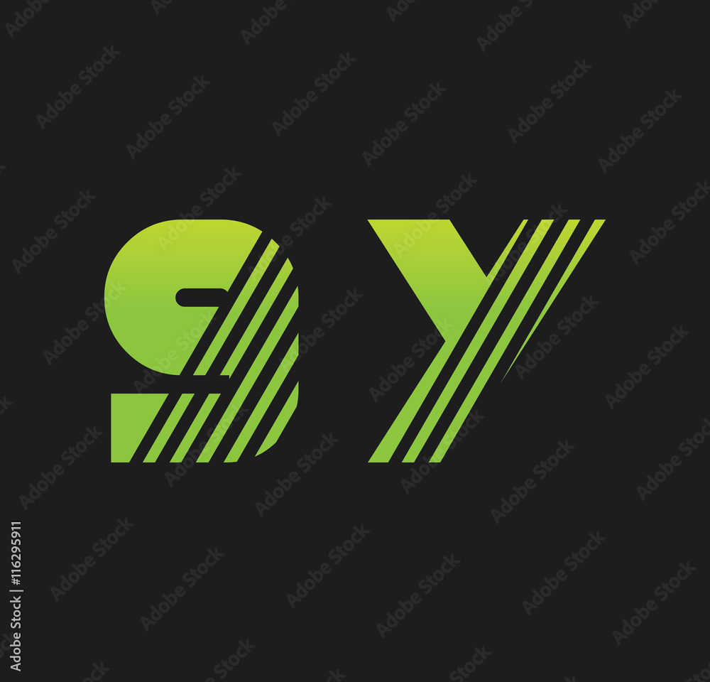 9y initial green with strip