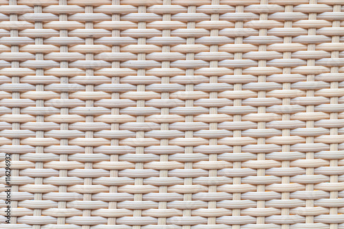 Closeup surface wood pattern at brown wood weave chair texture background