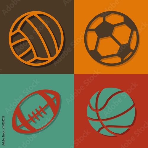 Sports balls vector