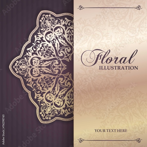 Floral invitation template