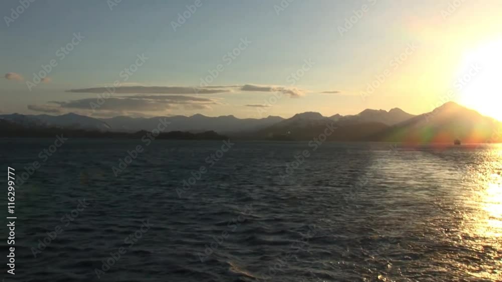 Sunset over mountains in Alaska Sunset over mountains in Alaska