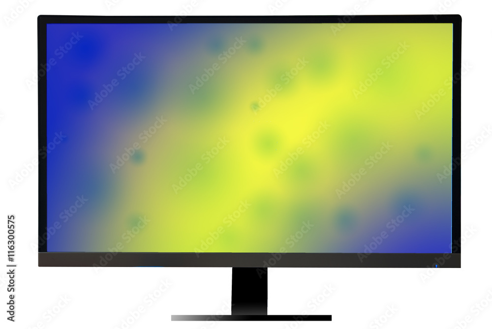 Lcd tv monitor. Illustration on white background Lcd tv monitor. Illustration on white background