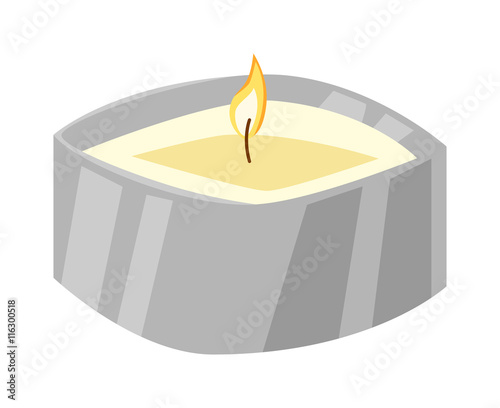 Aroma candle vector illustration