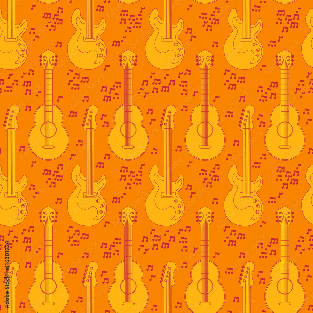 Musical instruments seamless pattern Musical instruments seamless pattern