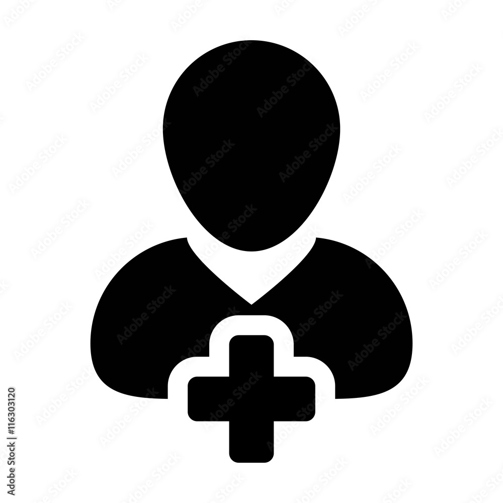 Add User Icon - Man, Account, New, Profile Glyph Vector illustration Add User Icon - Man, Account, New, Profile Glyph Vector illustration