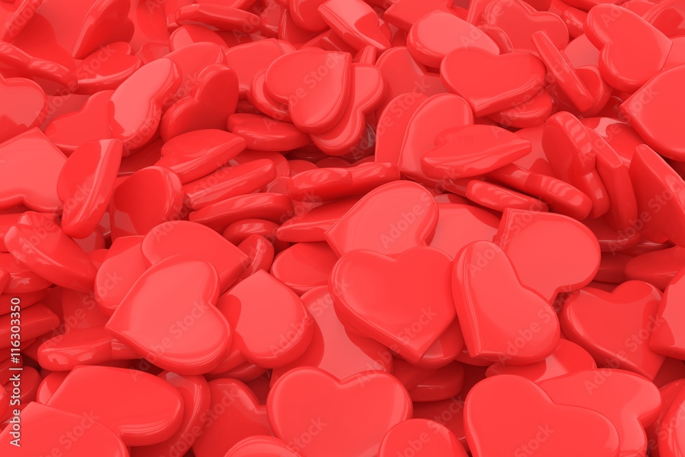 background made from many hearts. 3d rendering. background made from many hearts. 3d rendering.