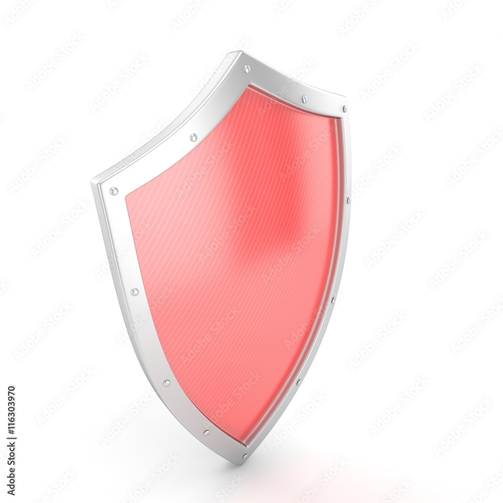 shield icon on white. 3d rendering. shield icon on white. 3d rendering.