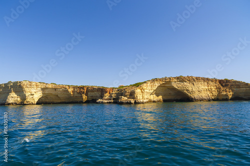 beautiful landscape with rocky ocean shore