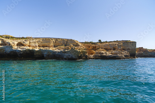 beautiful landscape with rocky ocean shore