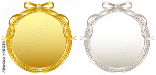 メダル　エンブレム　リボン