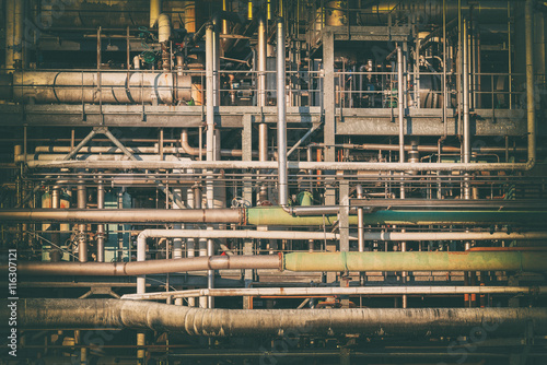 Принти на полотні complex network of pipes in a factory